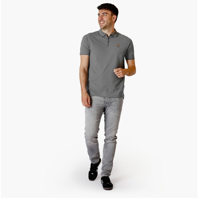 Heren Polo Zuidland - Donkergrijs