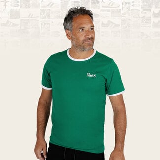 Q1905 Heren T-shirt Kapitein - Hardgroen/Wit