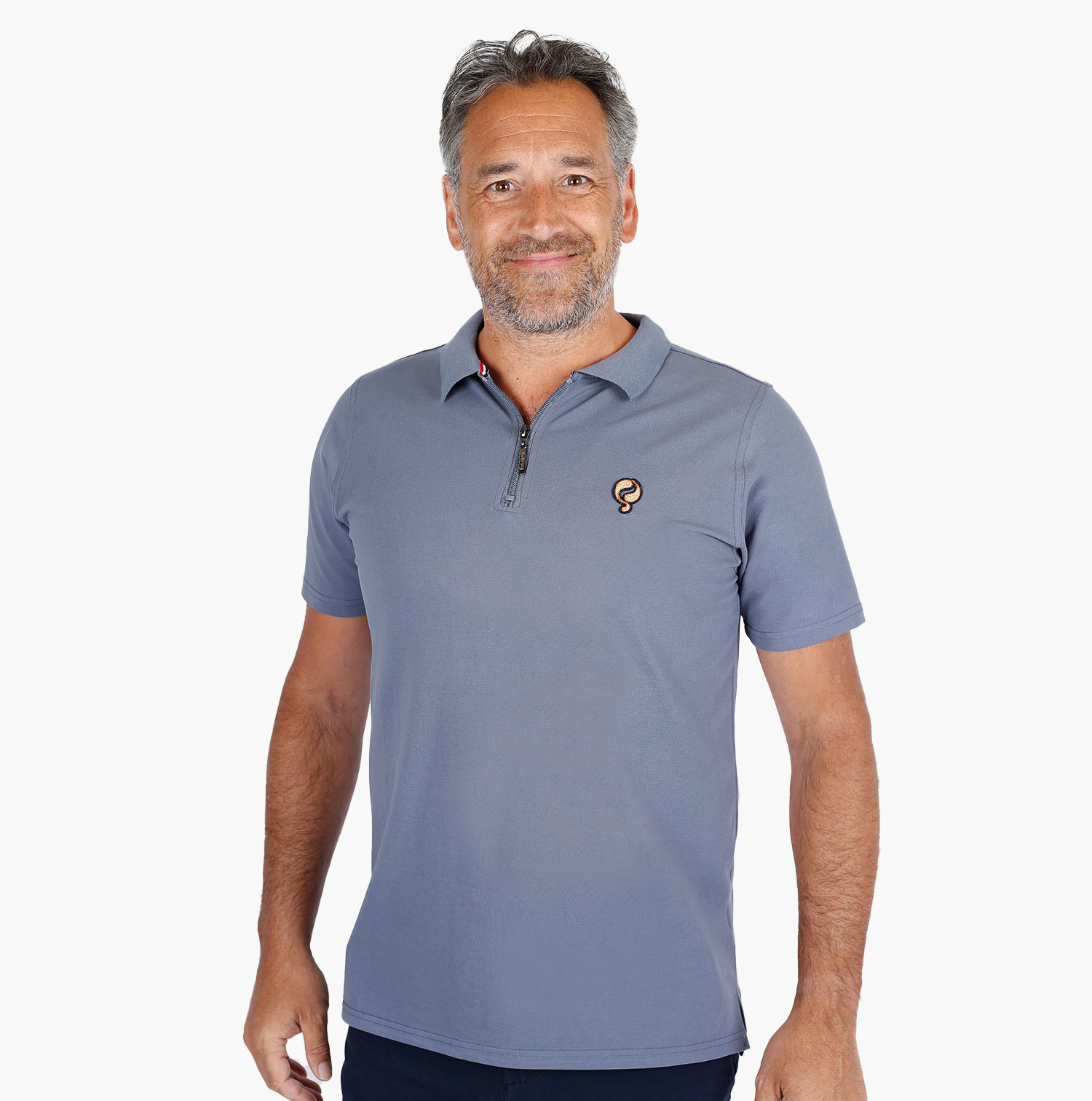 3 voor €99 | Heren Polo Zuidland | Denimblauw