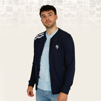 Q1905 Men's Sweat Vest Tirns - Darkblue