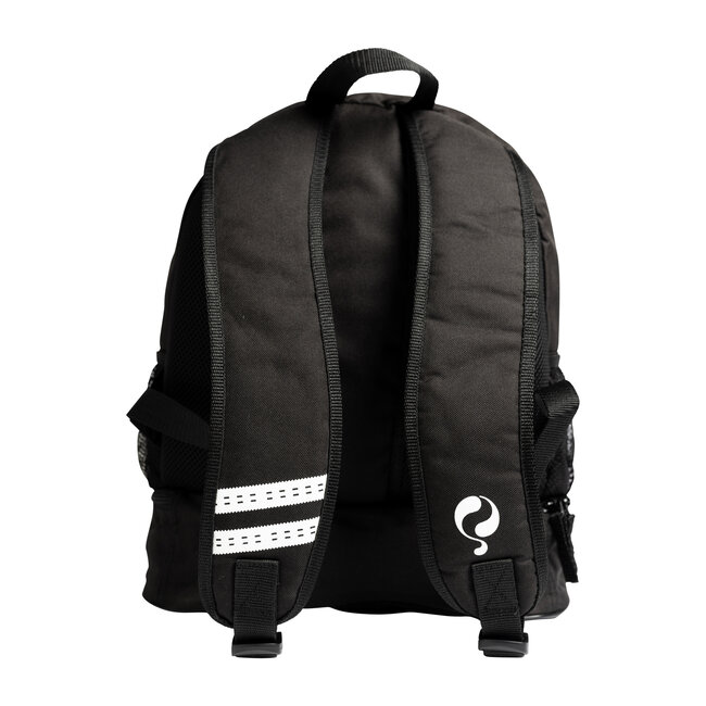 Backpack Black/White – Sporty Backpack with Shoe Compartment & Side Pockets