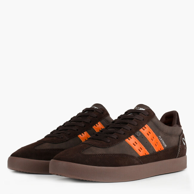 Men's Sneaker Platinum - Dark Brown/Orange