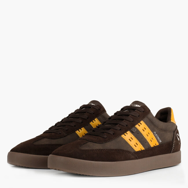 Men's Sneaker Platinum - Dark Brown/Yellow