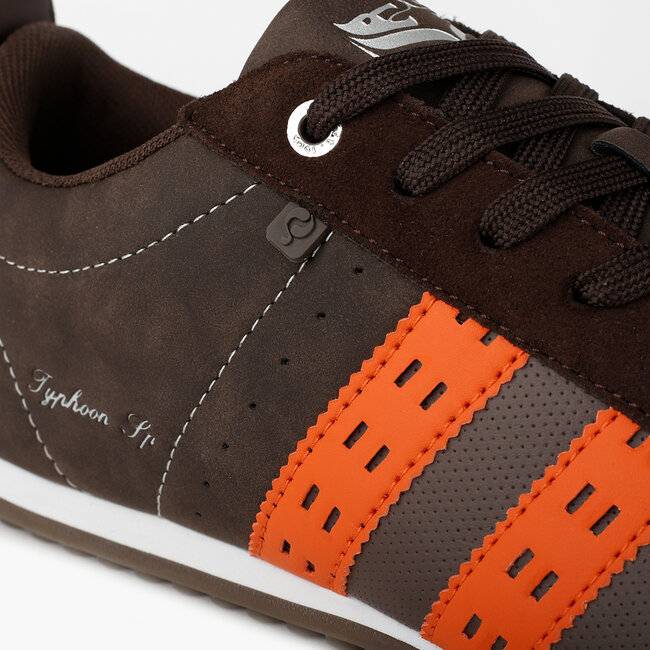 Heren Sneaker Typhoon SP - Donkerbruin/Oranje