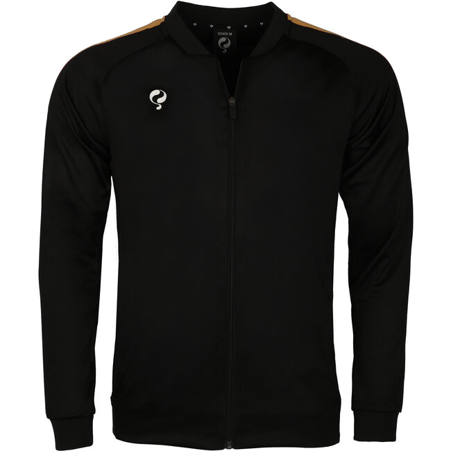Q1905 Heren Trainingsjack Doan Zwart / Oranje / Wit