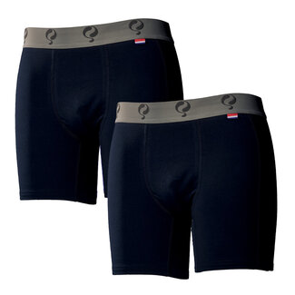 Q1905 Heren boxer 2-pack  -  D. jeans / Navy