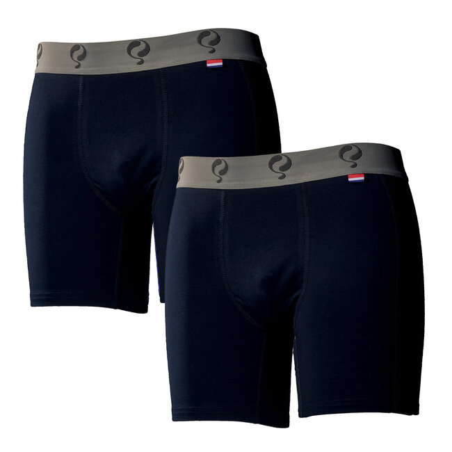 Q1905 Heren boxer 2-pack  -  D. jeans / Navy