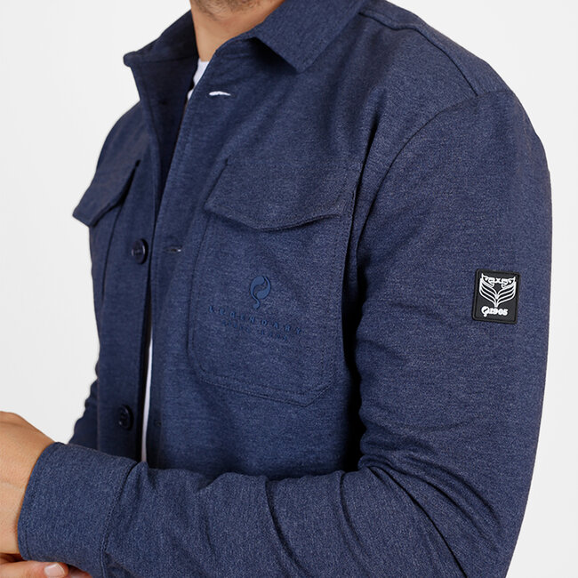 Heren Overshirt Andel - Donkerblauw Melange