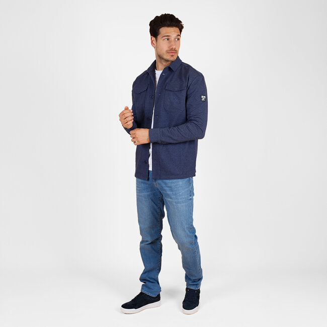 Heren Overshirt Andel - Donkerblauw Melange