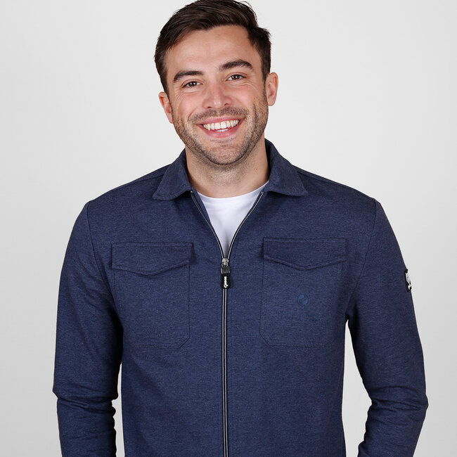 Heren Overshirt Hattem - Donkerblauw Melange