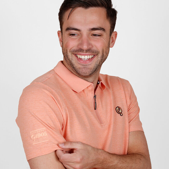 Q1905 Men's Polo Zuidland – Light Orange Melange