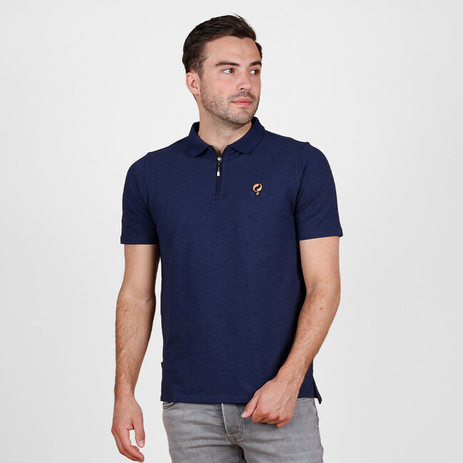 Men's Polo Zuidland – Dark Blue Melange