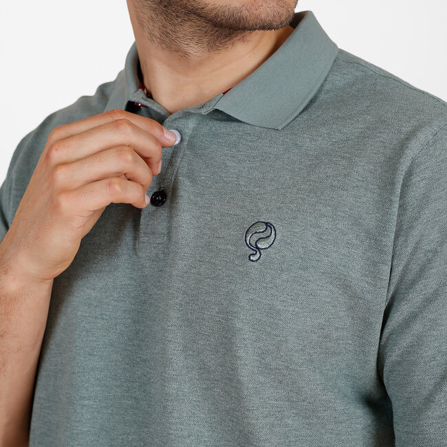 Men's Polo Willemstad - Light Green Melange