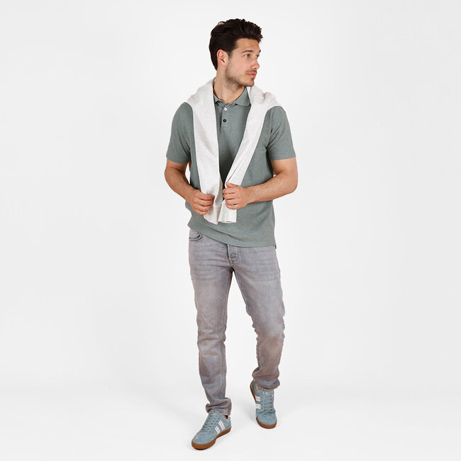 Men's Polo Willemstad - Light Green Melange