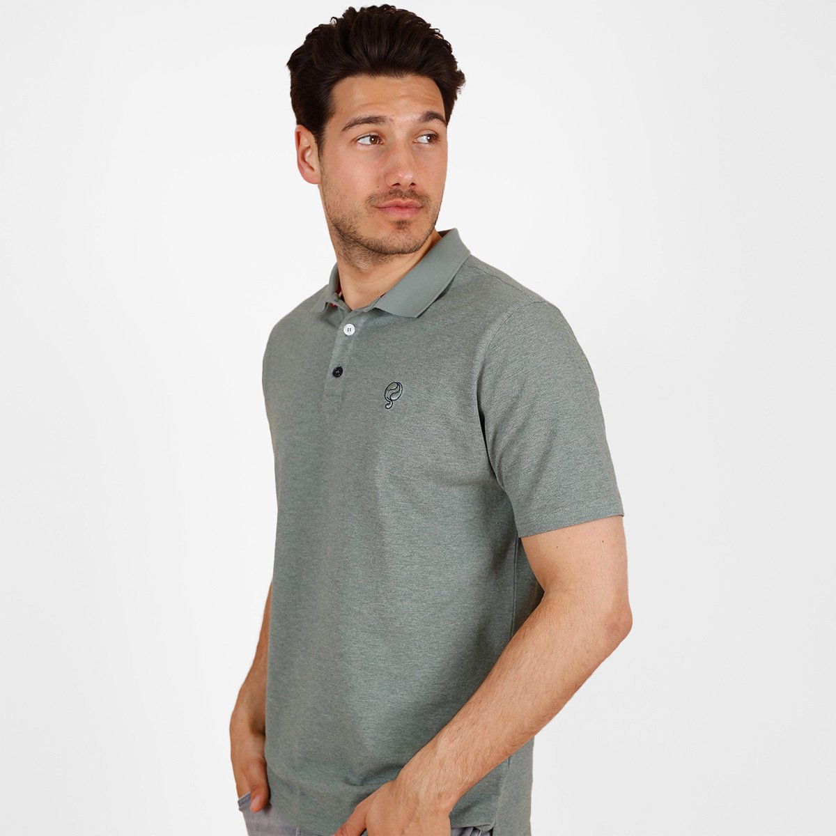 Heren Polo Willemstad | Lichtgroen Melange afbeelding