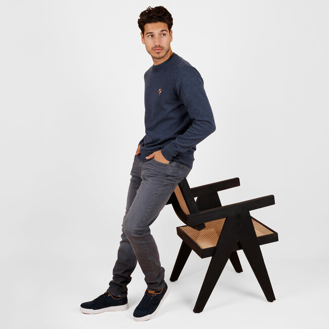 Men's Sweater Felland - Jeans Blue Melange