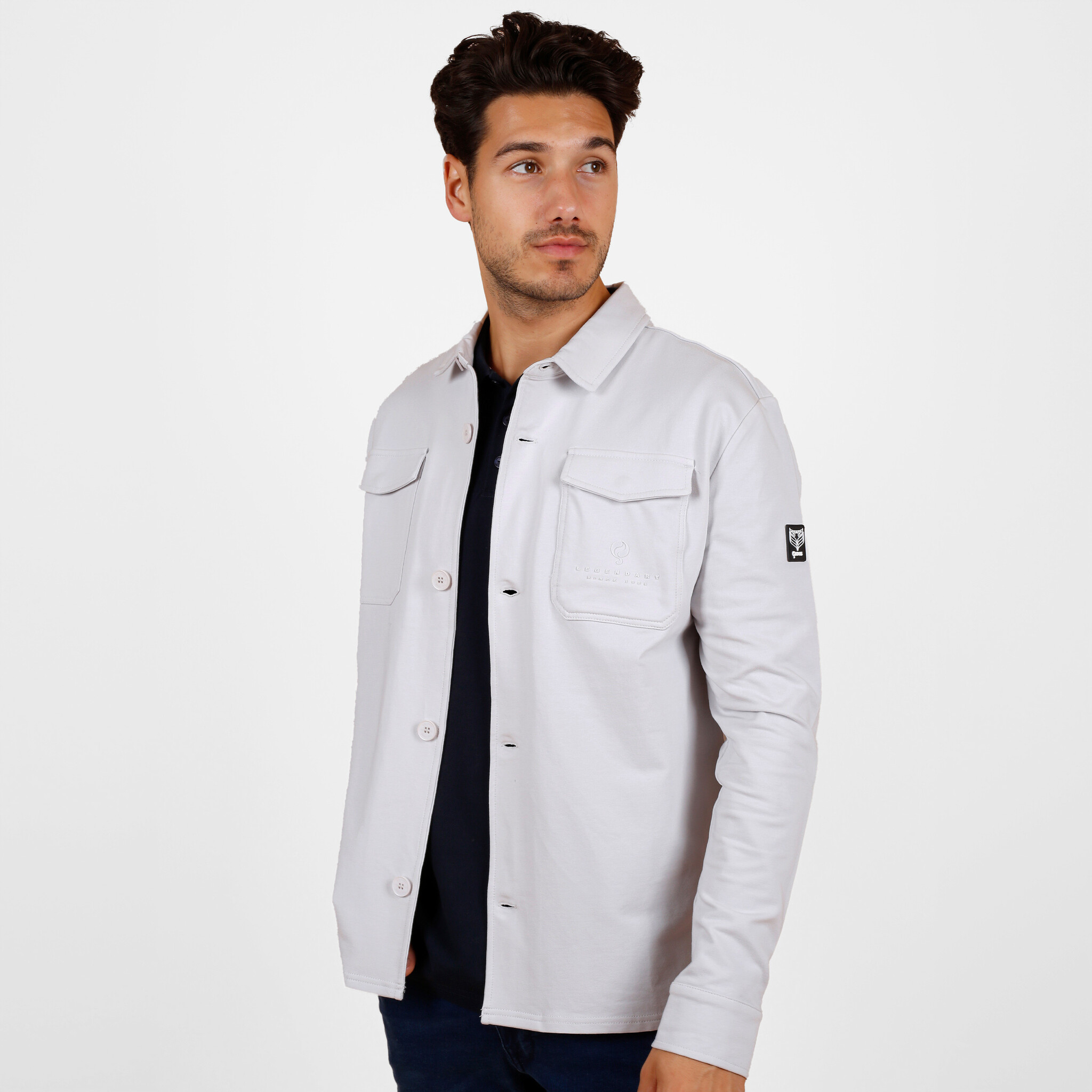 Heren Overshirt Andel - Lichtgrijs afbeelding