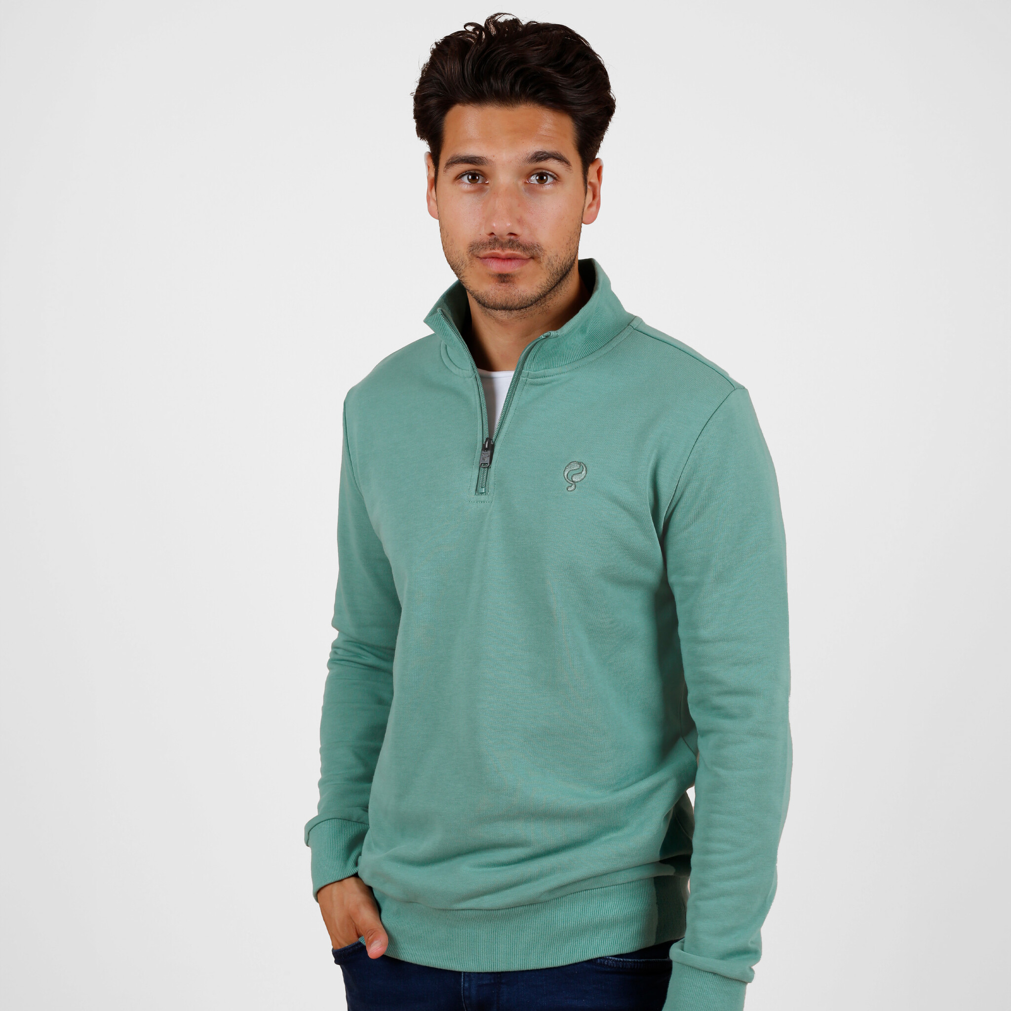 Q1905 Golfkleding Heren Heren Trui Gouda Middengroen Q1905