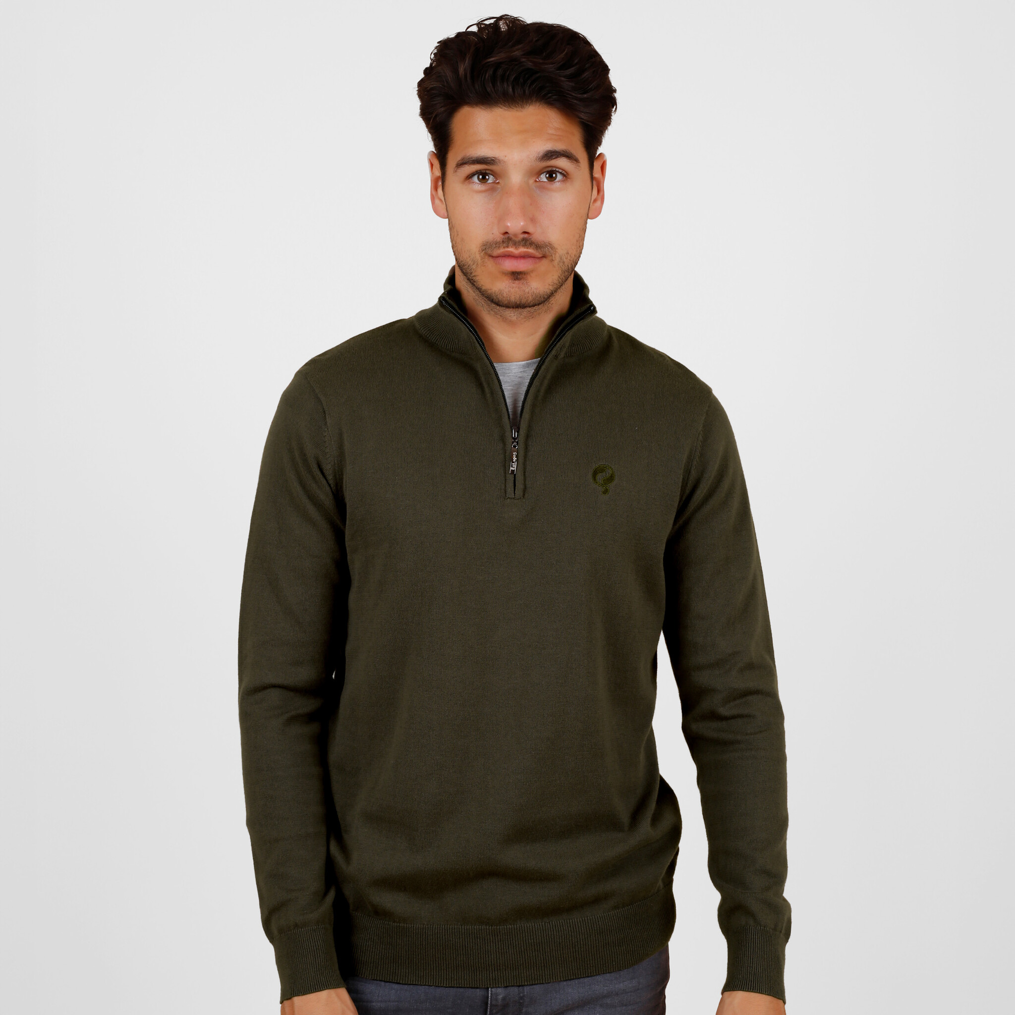 Heren Trui Kralingen | Legergroen afbeelding