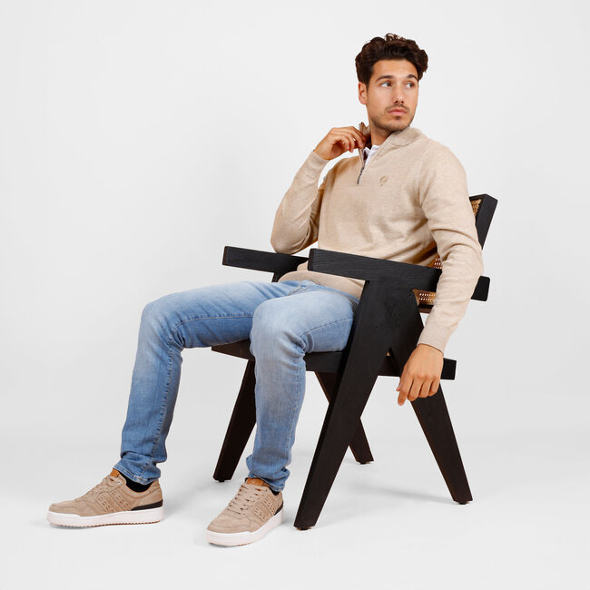 Men's Sweater Kralingen - Light Taupe Melange