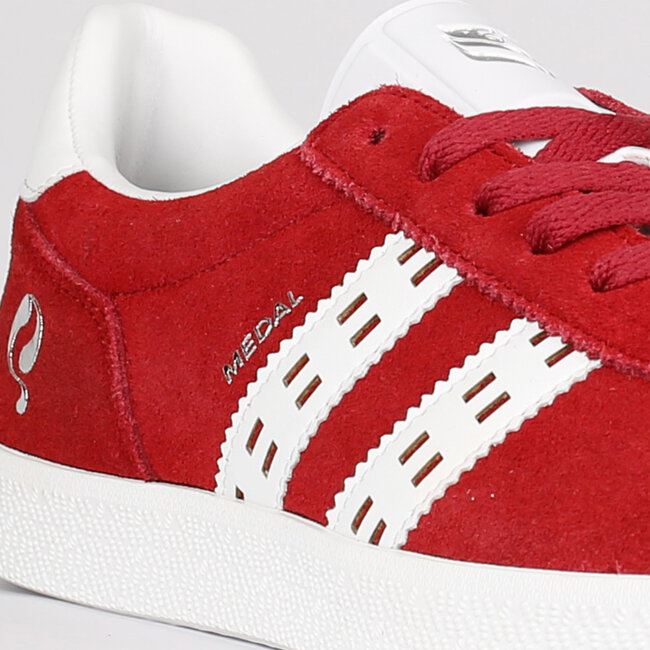 Men's Sneaker Medal - Dark Red/White
