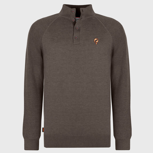 Heren Trui Oldehove – Dark Taupe Melange