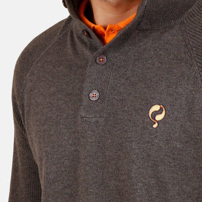 Men's Sweater Oldehove – Dark Taupe Melange