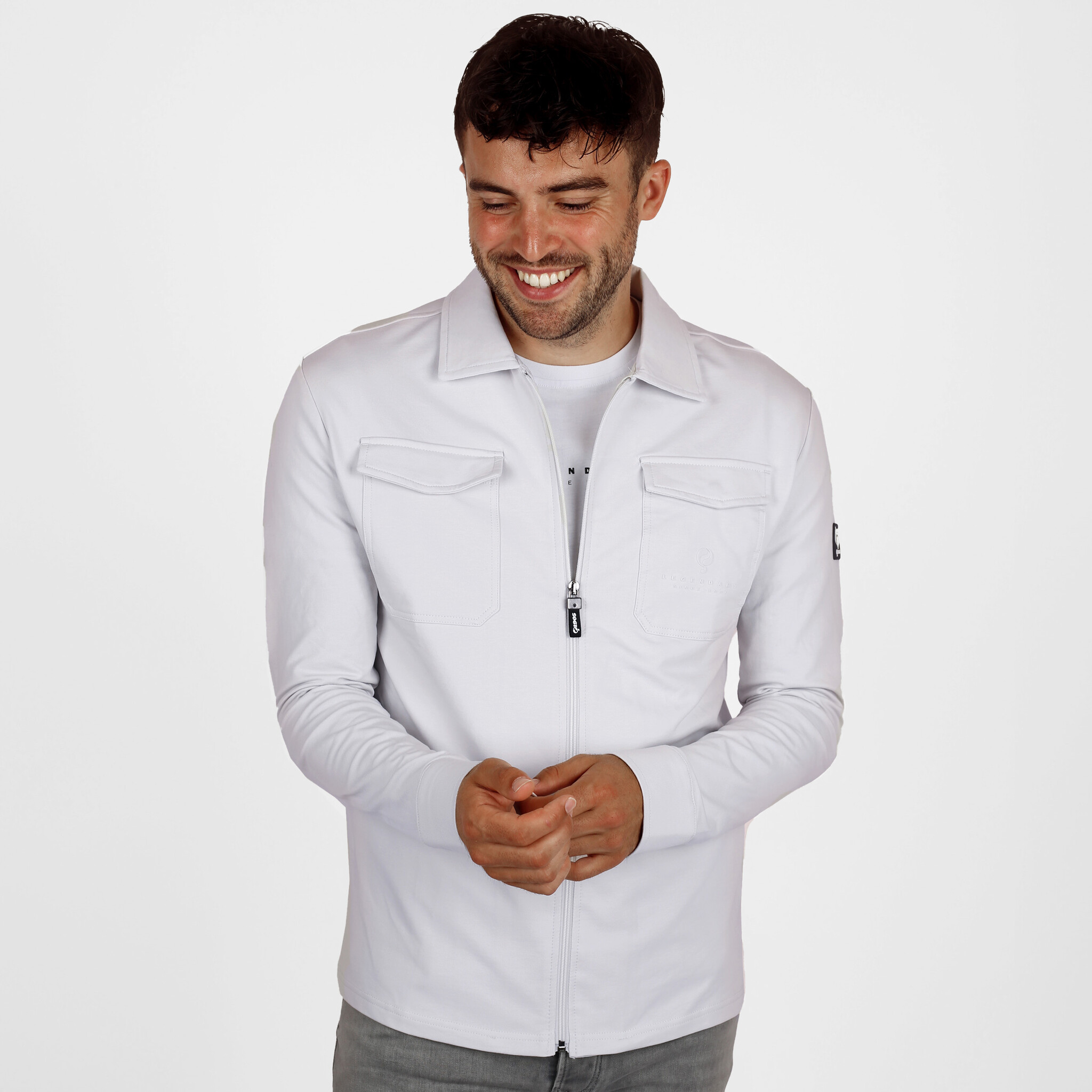 Heren Overshirt Hattem - Lichtgrijs afbeelding