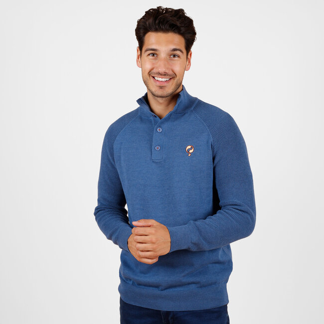 Men's Sweater Oldehove - Denim Blue Melange