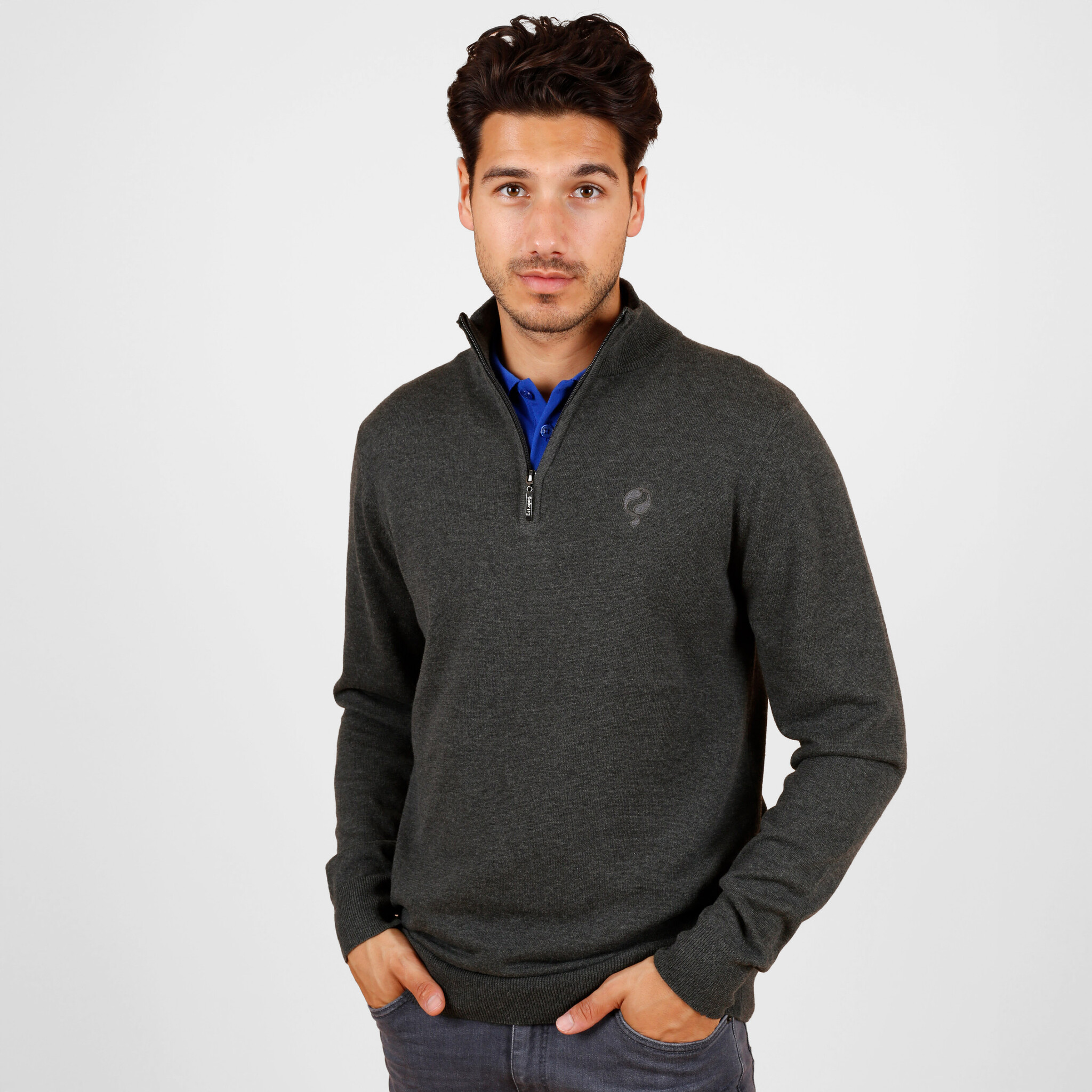 Heren Trui Kralingen | Antracite Melange afbeelding