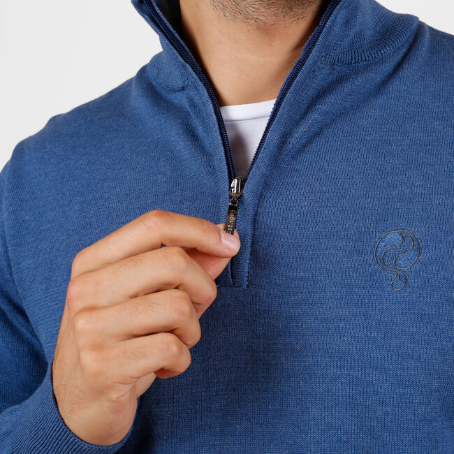 Men's Sweater Kralingen - Denim Blue Melange