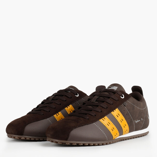 Heren Sneaker Typhoon SP - Donkerbruin/Geel
