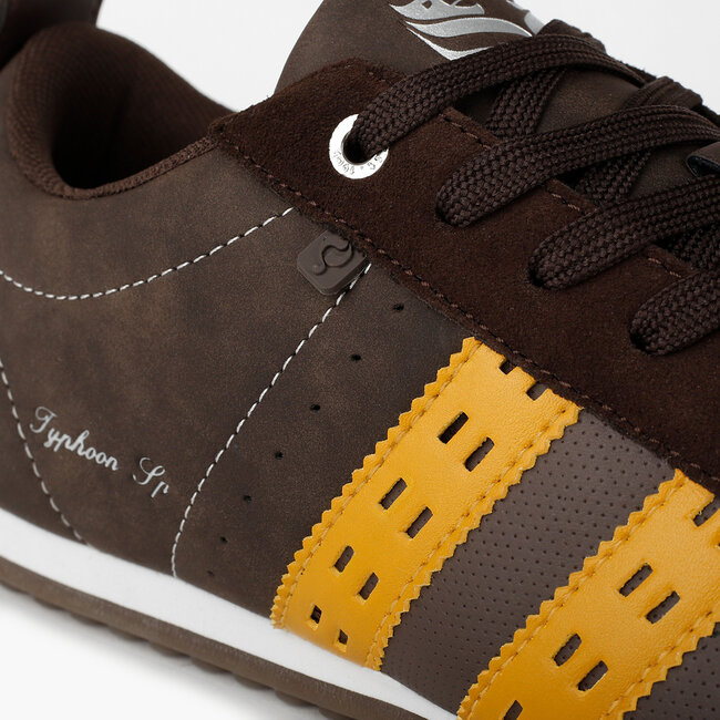 Heren Sneaker Typhoon SP - Donkerbruin/Geel