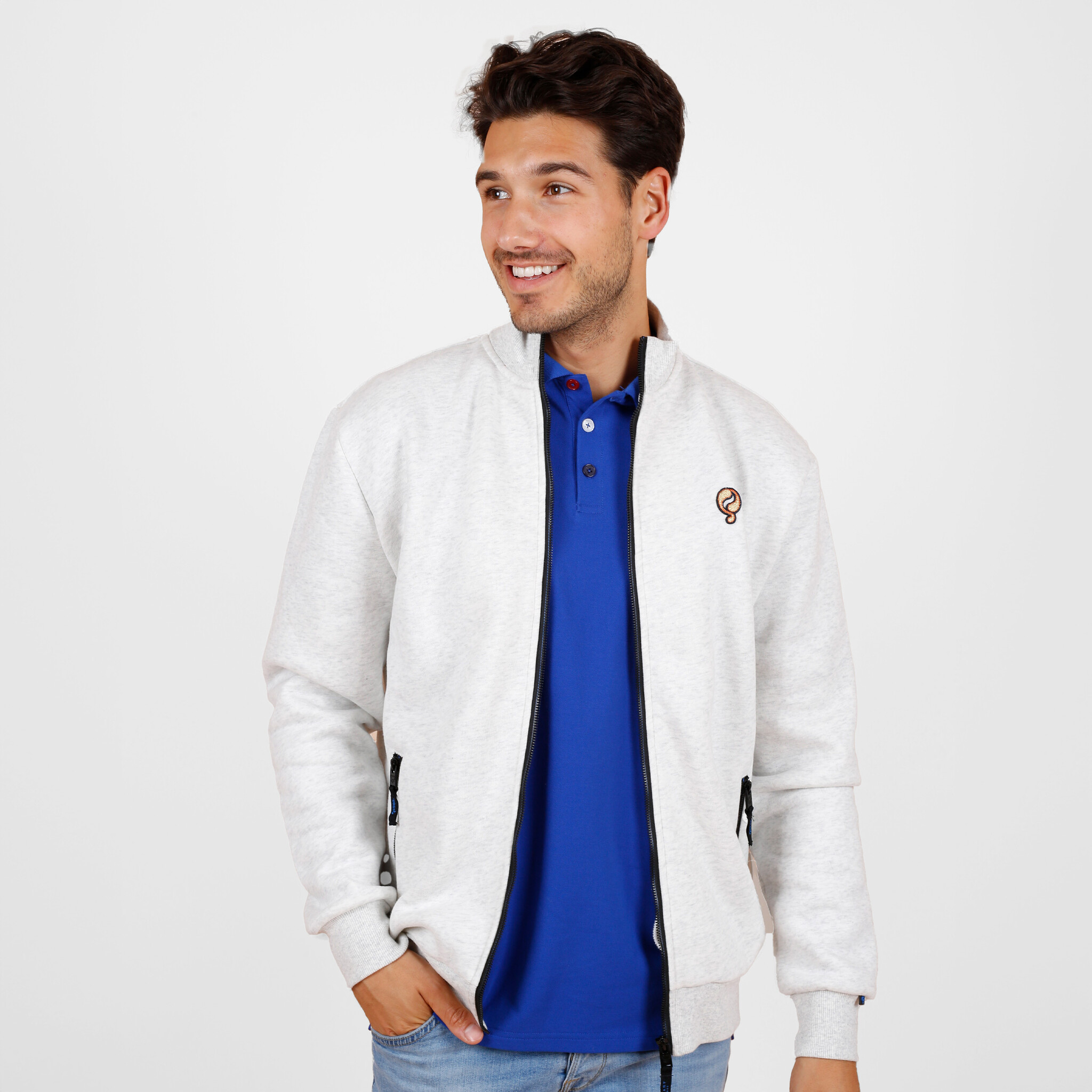 Heren Vest Tinte DLX | Wit Melange afbeelding