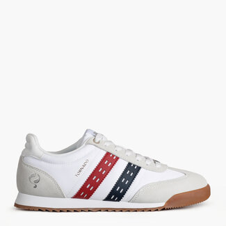 Q1905 Heren Sneaker Tornado - Wit/Rood/Donkerblauw