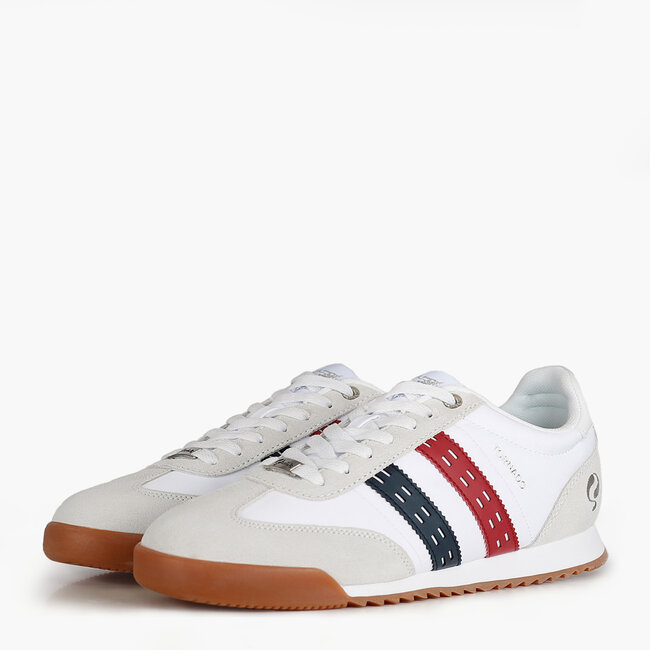 Heren Sneaker Tornado - Wit/Rood/Donkerblauw