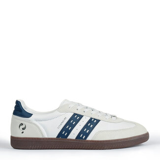 Q1905 Heren Sneaker Titanium - Wit/Denim Blauw