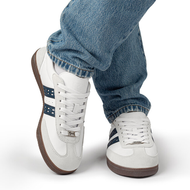 Men's Sneaker Titanium - White/Denim Blue