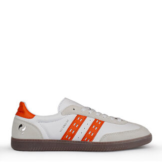 Q1905 Heren Sneaker Titanium - Wit/Oranje