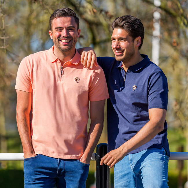Men's Polo Zuidland – Light Orange Melange