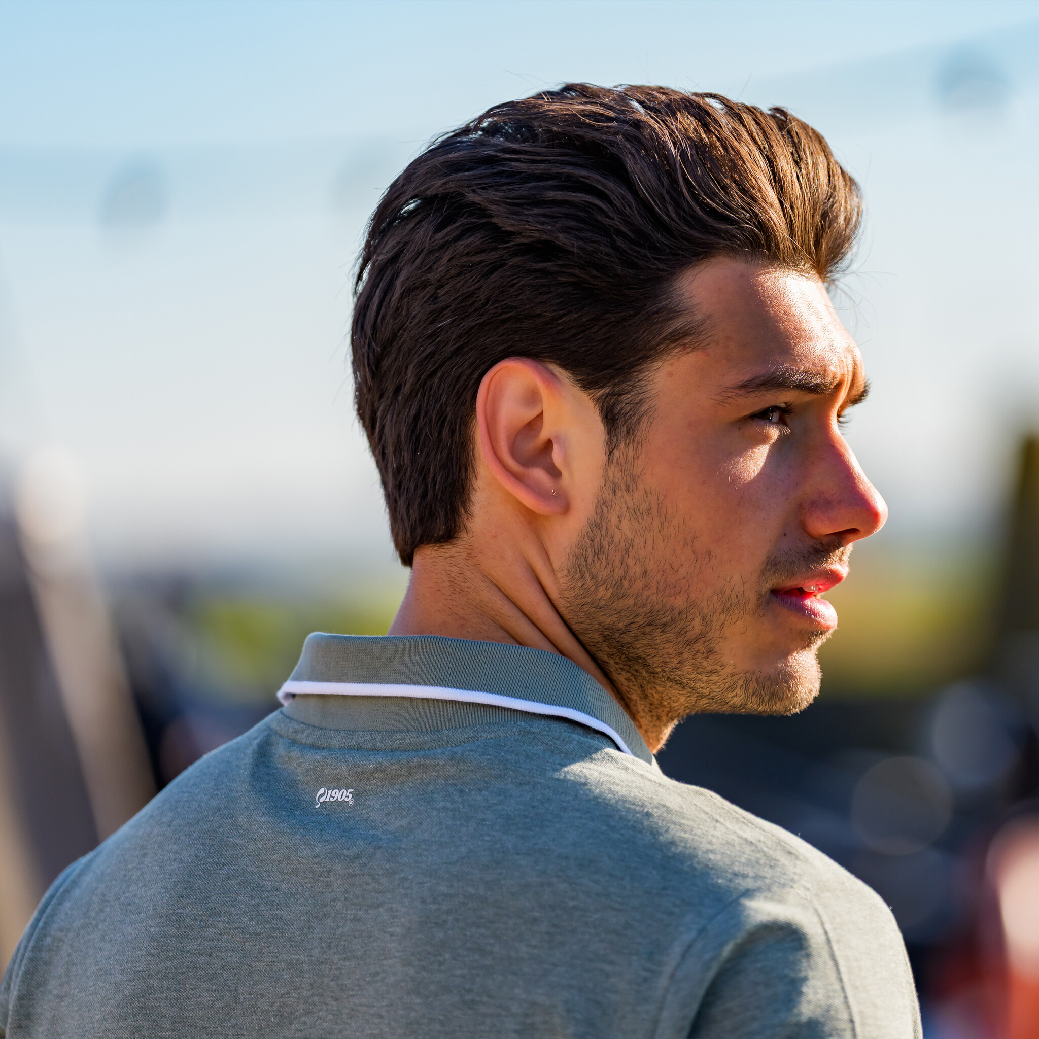 Heren Polo Stein - Lichtgroen Melange afbeelding