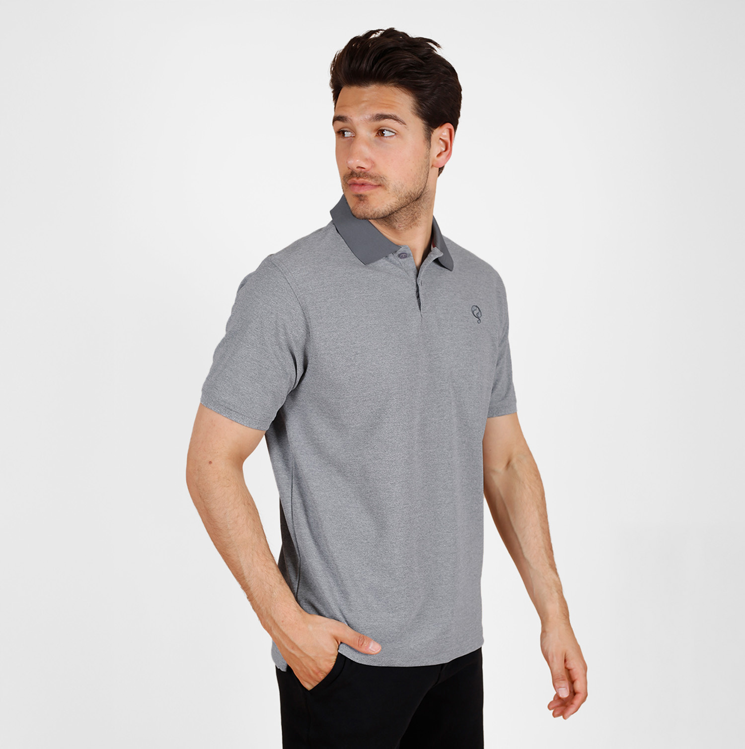 Heren Polo Fore | Lichtgrijs Melange afbeelding