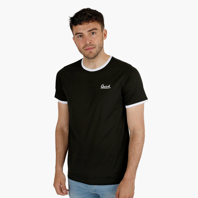 Q1905 Heren T-Shirt Kapitein - Zwart/Wit