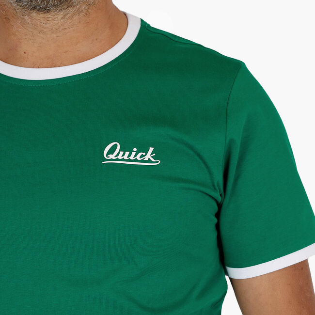 Heren T-shirt Kapitein - Hardgroen/Wit