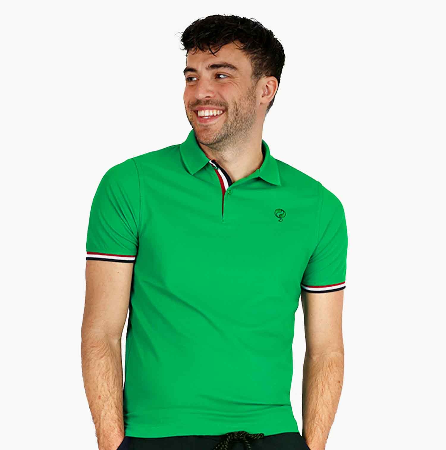 Q1905 Golfkleding Heren Heren Polo Matchplay Felgroen Q1905