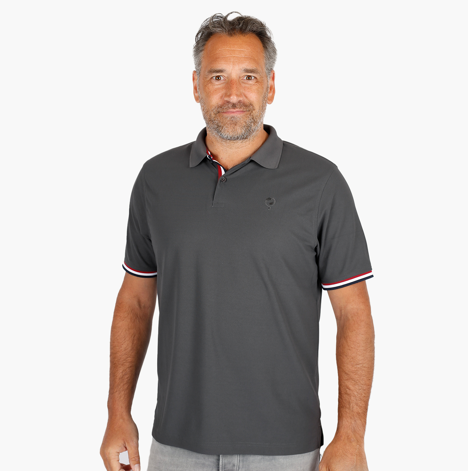 Heren polo Matchplay | Donkergrijs afbeelding