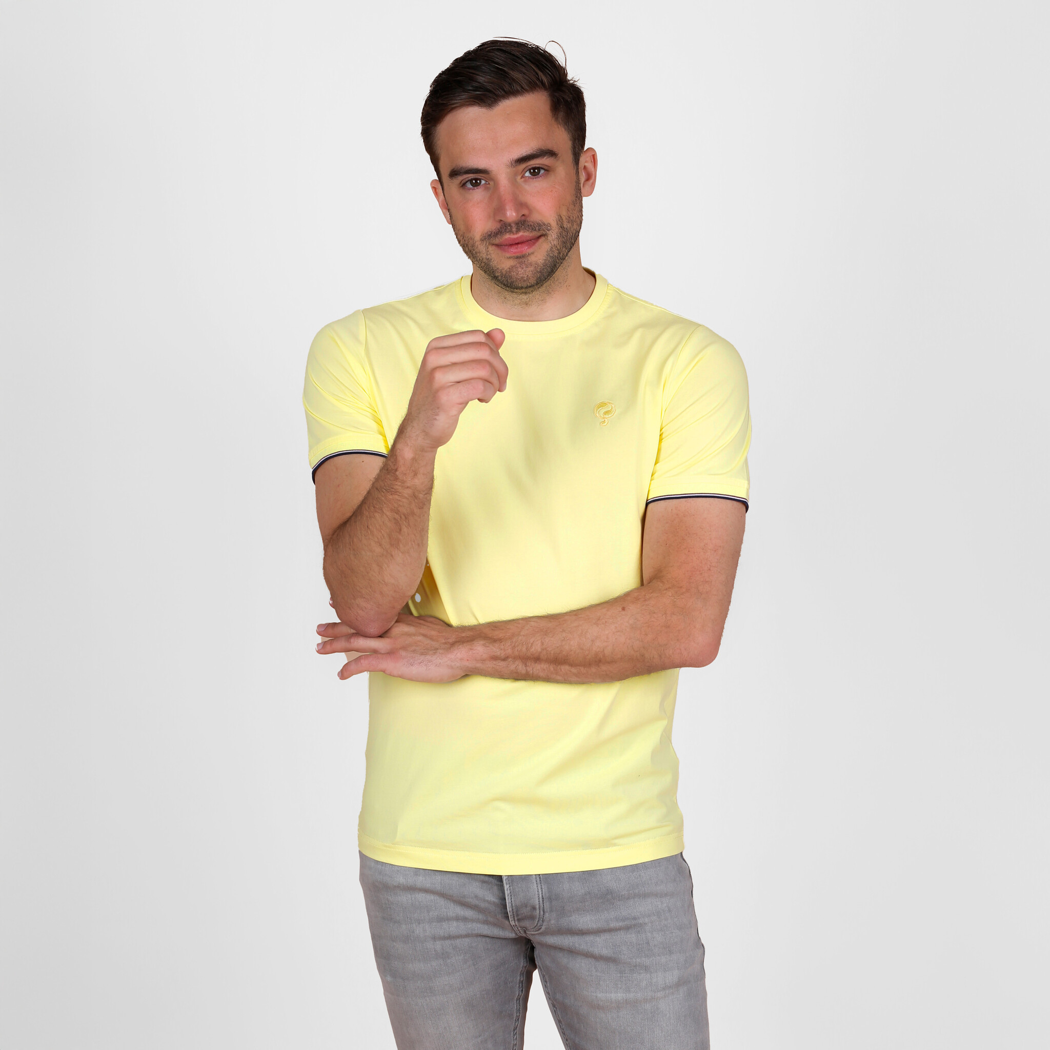 Heren T-Shirt Dronten | Lichtgeel afbeelding