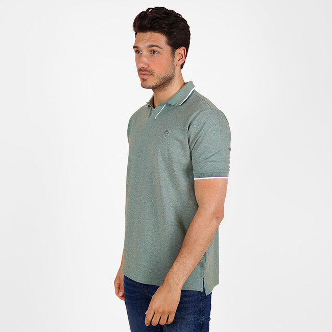 Heren Polo Stein – Lichtgroen Melange