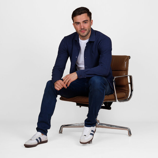 Men's Shirt Putten – Dark Blue Melange