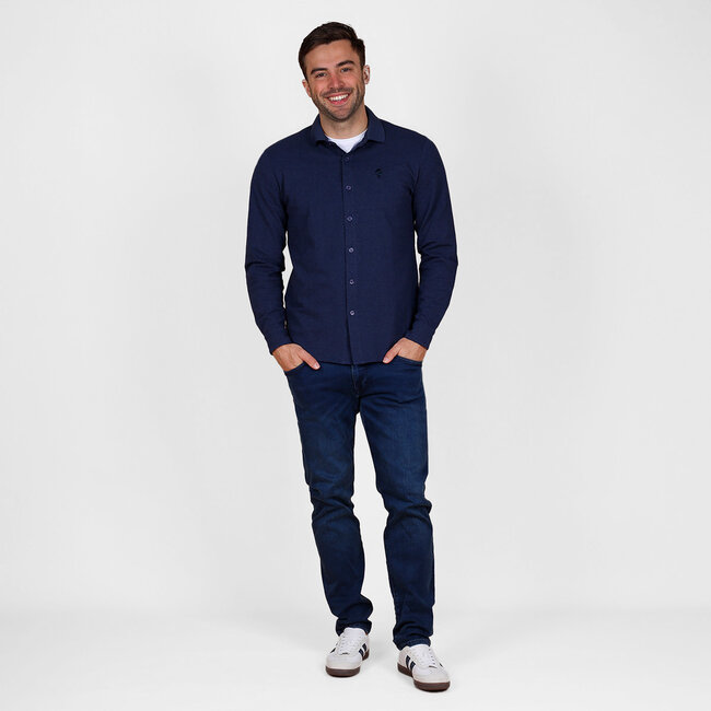 Men's Shirt Putten – Dark Blue Melange